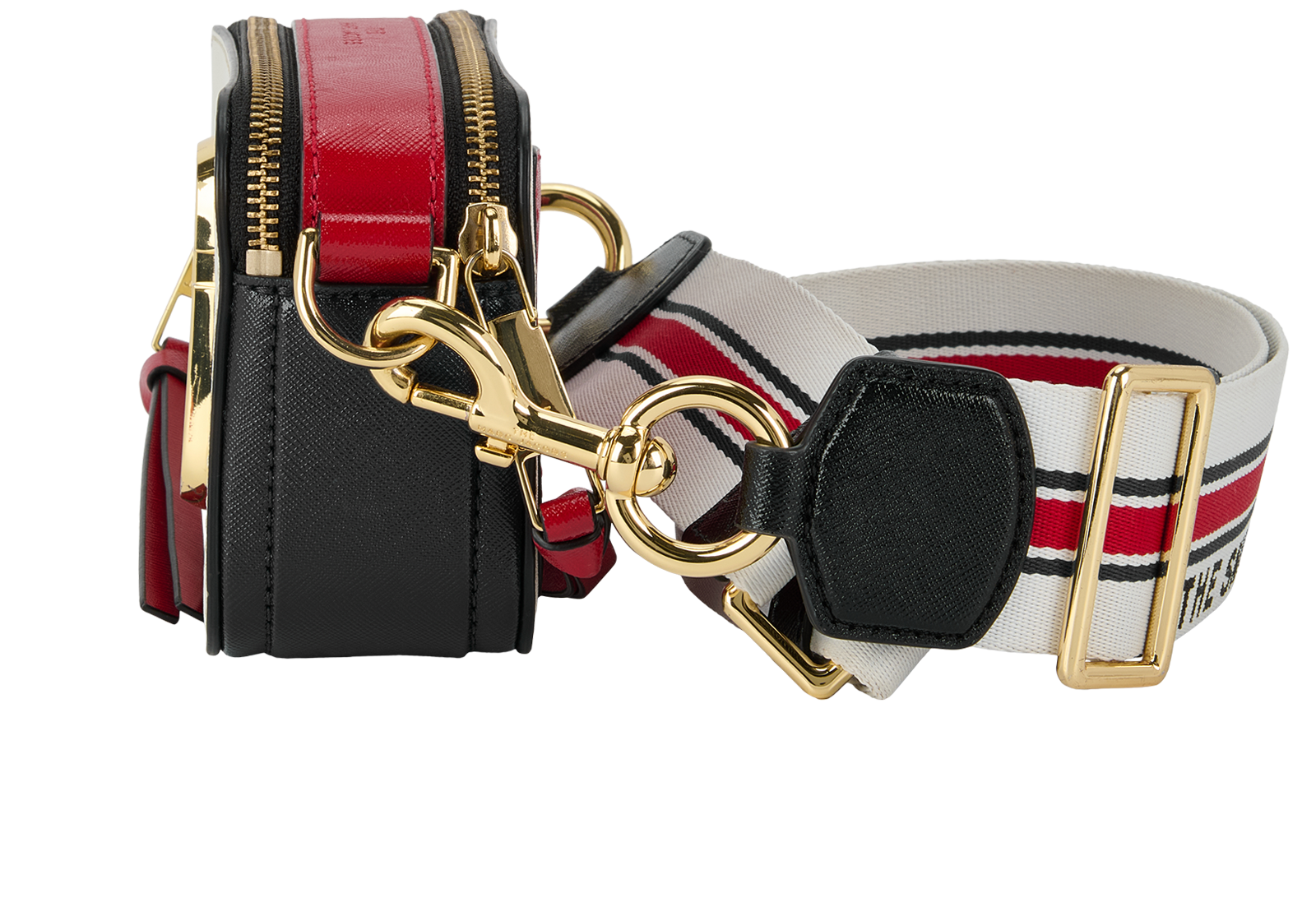 Snapshot, &pound;190, Handbags, Blue/Red/White, Leather, Bottom view